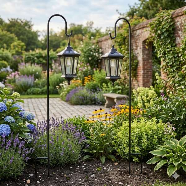 2er Set Edler Gartenstecker Laternenstab groß ca. 146 cm - Gartendekoration